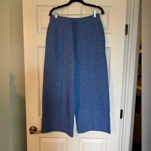 T by Talbots Blue Wide-Leg Knit Drawstring Pants NWT M